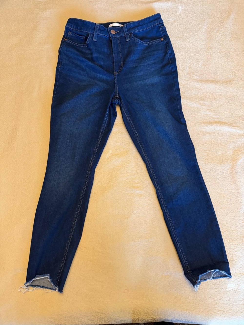 LC Lauren Conrad Dark Blue Ankle Cropped Stretch Jeans
